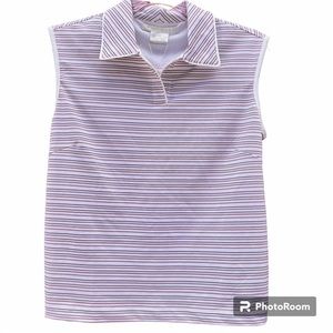 Nike golf striped sleeveless top size S